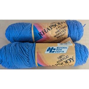 🦃Rhapsody 24 Medium Blue Yarn Lot